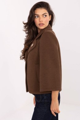 Płaszcz Damski Model IT-KR-FL8159.24 Brown - Rue Paris - uniwersalny