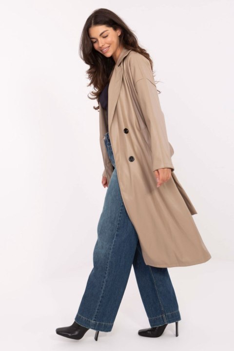 Płaszcz Damski Model IT-PL-A8393.81 Beige - Rue Paris - uniwersalny