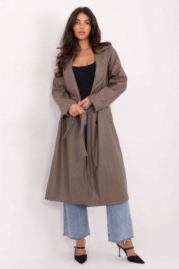 Płaszcz Damski Model IT-PL-A8393.81 Dark Beige - Rue Paris - uniwersalny