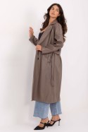 Płaszcz Damski Model IT-PL-A8393.81 Dark Beige - Rue Paris - uniwersalny