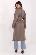 Płaszcz Damski Model IT-PL-A8393.81 Dark Beige - Rue Paris - uniwersalny