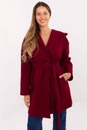 Płaszcz Damski Model IT-PL-A9587.00 Bordo - Rue Paris - uniwersalny