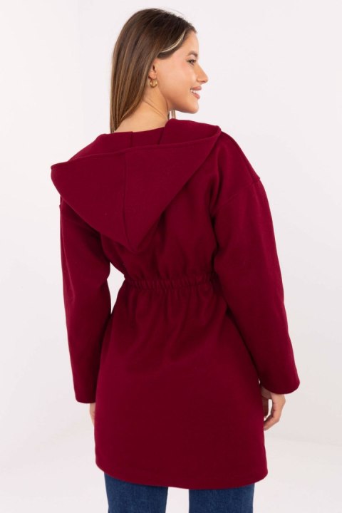 Płaszcz Damski Model IT-PL-A9587.00 Bordo - Rue Paris - uniwersalny