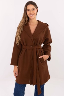 Płaszcz Damski Model IT-PL-A9587.00 Brown - Rue Paris - uniwersalny