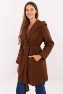 Płaszcz Damski Model IT-PL-A9587.00 Brown - Rue Paris - uniwersalny