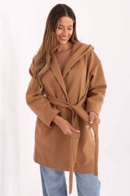 Płaszcz Damski Model IT-PL-A9587.00 Camel - Rue Paris - uniwersalny