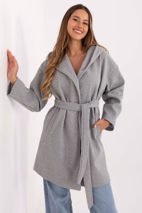 Płaszcz Damski Model IT-PL-A9587.00 Grey - Rue Paris - uniwersalny