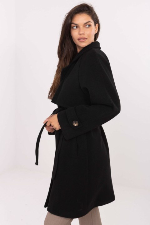 Płaszcz Damski Model IT-PL-A9589.58 Black - Rue Paris - uniwersalny