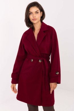 Płaszcz Damski Model IT-PL-A9589.58 Bordo - Rue Paris - uniwersalny