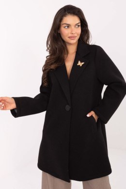 Płaszcz Damski Model IT-PL-FL8153.60 Black - Rue Paris - uniwersalny