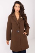 Płaszcz Damski Model IT-PL-FL8153.60 Brown - Rue Paris - uniwersalny