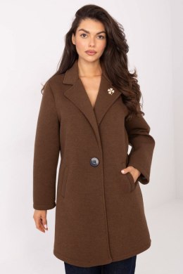 Płaszcz Damski Model IT-PL-FL8153.60 Brown - Rue Paris - uniwersalny