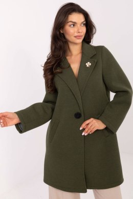 Płaszcz Damski Model IT-PL-FL8153.60 Khaki - Rue Paris - uniwersalny
