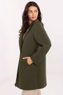 Płaszcz Damski Model IT-PL-FL8153.60 Khaki - Rue Paris - uniwersalny