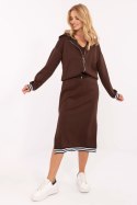 Sukienka Komplet Model IT-KMPL-9719.64 Dark Brown - Rue Paris - uniwersalny