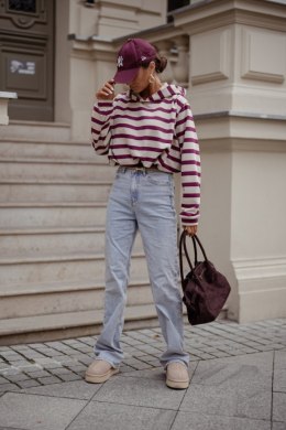 Bluza Damska Model Erith 380690829 Beige/Bordo - LaBalancia - uniwersalny