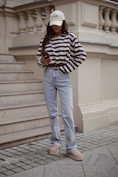 Bluza Damska Model Erith 380691656 Beige/Navy - LaBalancia - uniwersalny