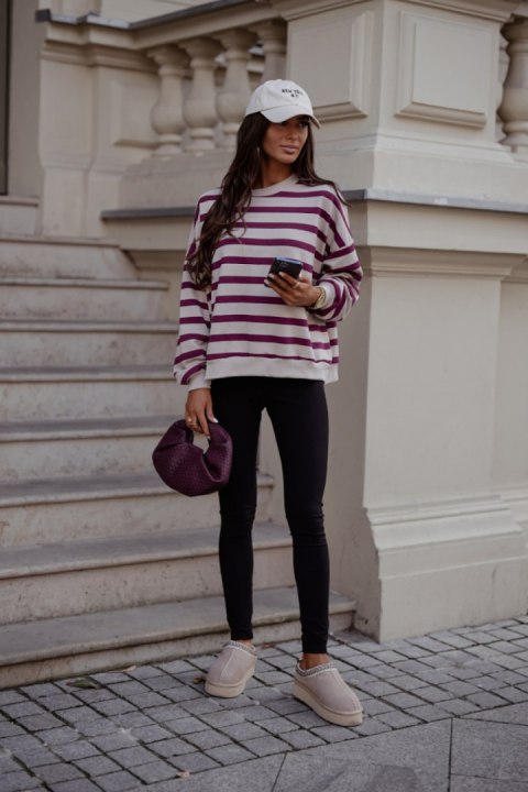 Bluza Damska Model Strel 379830159 Beige/Bordo - LaBalancia - uniwersalny