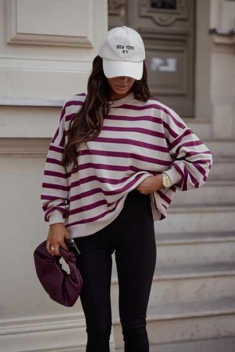 Bluza Damska Model Strel 379830159 Beige/Bordo - LaBalancia - uniwersalny