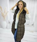 Damski bezrękawnik kamizelka plus size SUZAN (Brązowy)