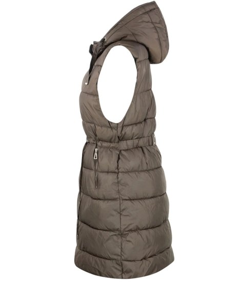 Damski bezrękawnik kamizelka plus size SUZAN (Brązowy)