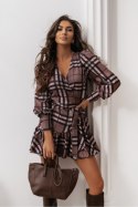 Sukienka Model Anna Krótka 404841335 Brown Check - LaBalancia - XS/S