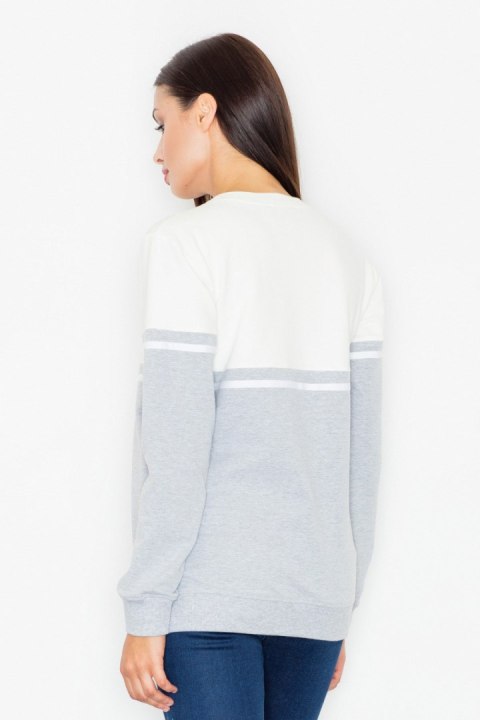Bluza Damska Model M511 Grey/Ecru - Figl - XL Bluza Damska Model M511 Grey/Ecru - Figl - XL