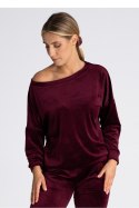 Bluza Damska Model M968 Bordo - Figl - L/XL Bluza Damska Model M968 Bordo - Figl - L/XL