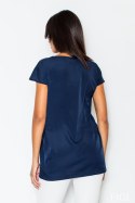Bluzka Model M390 Navy - Figl - S Bluzka Model M390 Navy - Figl - S