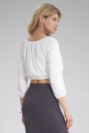 Bluzka Model M781 White - Figl - S/M Bluzka Model M781 White - Figl - S/M