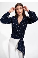 Bluzka Model M868 Navy - Figl - L Bluzka Model M868 Navy - Figl - L