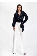 Bluzka Model M868 Navy - Figl - L Bluzka Model M868 Navy - Figl - L
