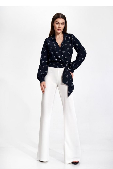 Bluzka Model M868 Navy - Figl - L Bluzka Model M868 Navy - Figl - L