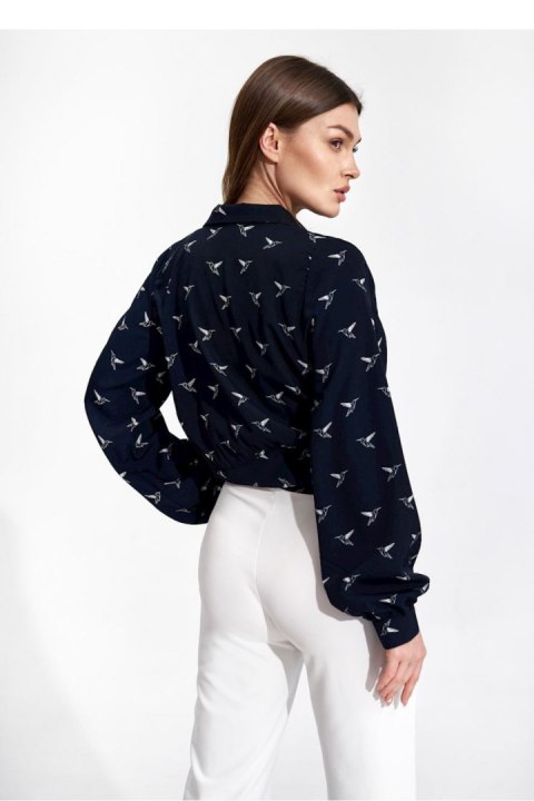 Bluzka Model M868 Navy - Figl - L Bluzka Model M868 Navy - Figl - L