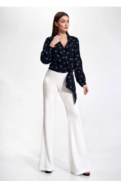 Bluzka Model M868 Navy - Figl - L Bluzka Model M868 Navy - Figl - L