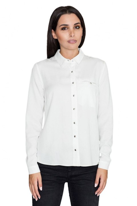 Koszula Damska Model M581 Ecru - Figl - XL Koszula Damska Model M581 Ecru - Figl - XL