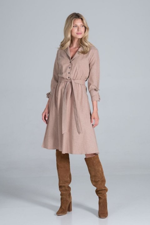 Sukienka Model M838 Beige - Figl - M Sukienka Model M838 Beige - Figl - M