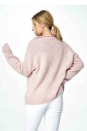 Sweter Damski Model M888 Light Pink - Figl - uniwersalny Sweter Damski Model M888 Light Pink - Figl - uniwersalny