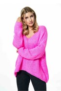 Sweter Damski Model M899 Pink - Figl - uniwersalny Sweter Damski Model M899 Pink - Figl - uniwersalny