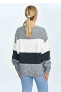 Sweter Damski Model M906 Grey - Figl - uniwersalny Sweter Damski Model M906 Grey - Figl - uniwersalny