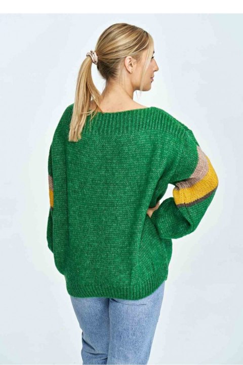 Sweter Damski Model M909 Green - Figl - uniwersalny Sweter Damski Model M909 Green - Figl - uniwersalny
