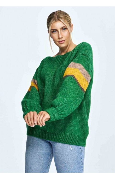 Sweter Damski Model M909 Green - Figl - uniwersalny Sweter Damski Model M909 Green - Figl - uniwersalny