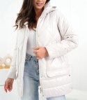 Damska kurta przejściowa lekko ocieplana TERESA (Biały)