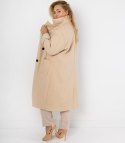 Damski długi luźny płaszcz oversizowy CINDY (Beżowy)