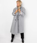 Damski długi luźny płaszcz oversizowy CINDY (Szary)