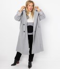 Damski długi luźny płaszcz oversizowy CINDY (Szary)