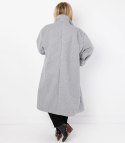 Damski długi luźny płaszcz oversizowy CINDY (Szary)