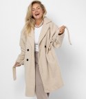 Damski płaszcz miś boucle'owa tkanina TEDDY (Beżowy)