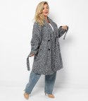 Damski płaszcz miś boucle'owa tkanina TEDDY (Szary)