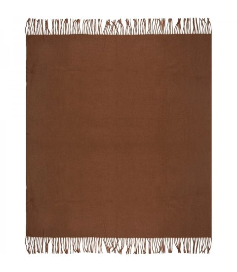 Jednokolorowy szal szlik chusta z frędzlami GRACE (Brązowy)